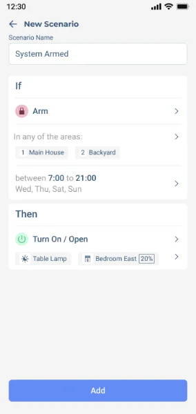 Scenarios screenshot