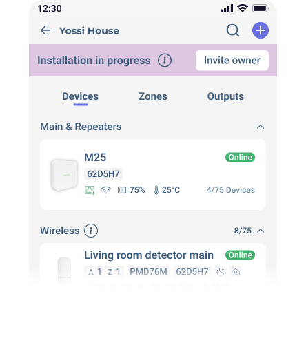 Clearer device status screen
